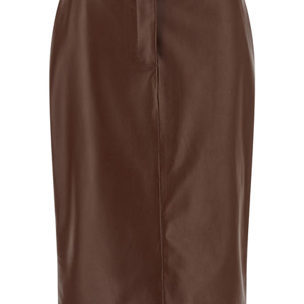 Giuseppe Di Morabito Brown Leather Midi Skirt
