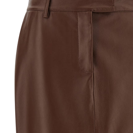 Giuseppe Di Morabito Brown Leather Midi Skirt