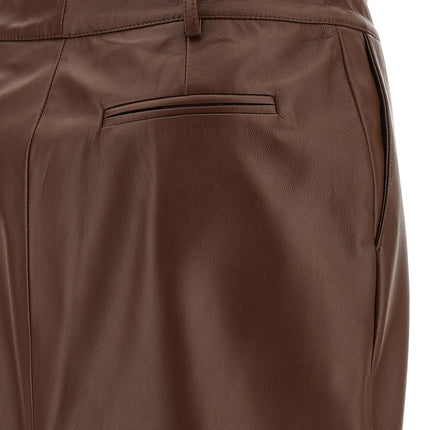 Giuseppe Di Morabito Brown Leather Midi Skirt