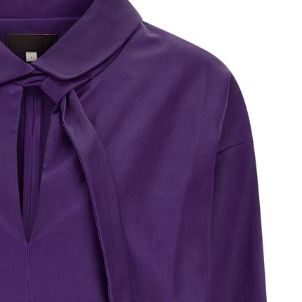 STOULS Purple Lamb Leather Blouse