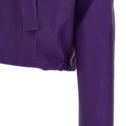 STOULS Purple Lamb Leather Blouse