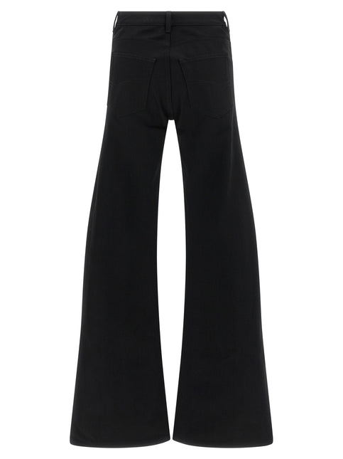 Balenciaga Black Cotton Flared Jeans