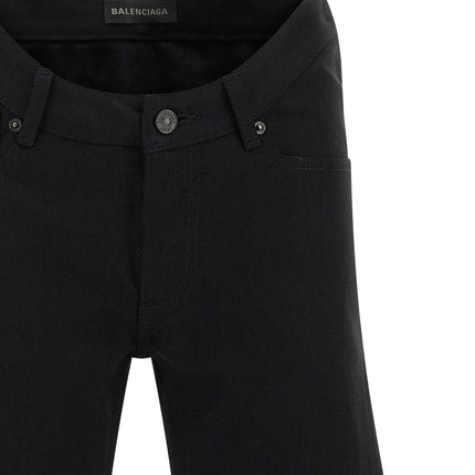 Balenciaga Black Cotton Flared Jeans