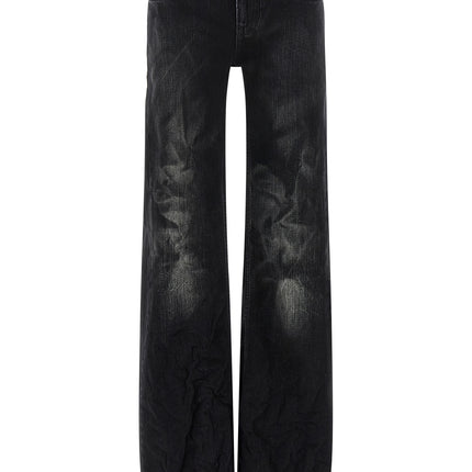 Balenciaga Black Cotton Flared Jeans