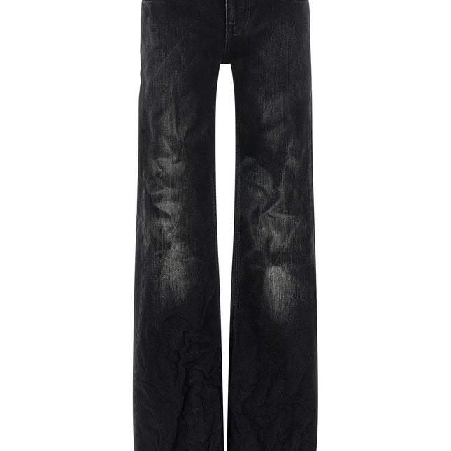 Balenciaga Black Cotton Flared Jeans