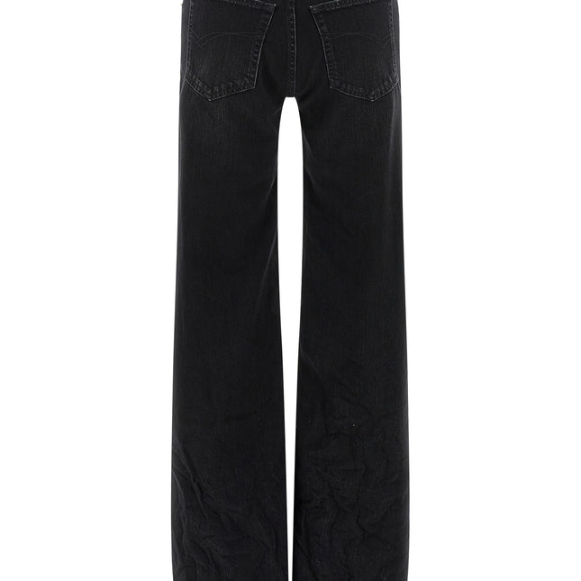 Balenciaga Black Cotton Flared Jeans