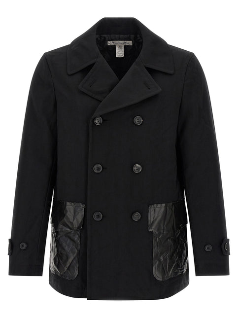 Comme Des Garçons Black Polyester Coat