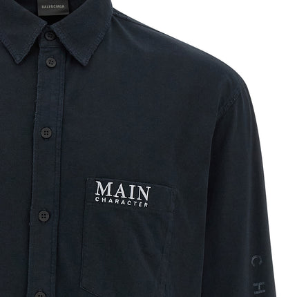 Balenciaga Black Cotton Blouse