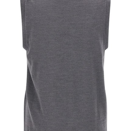 ZANONE Gray Virgin Wool Sleeveles Sweater