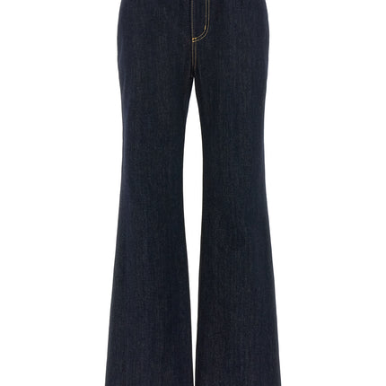 Alexander McQueen Blue Cotton Flared Jeans