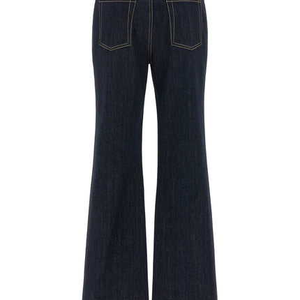 Alexander McQueen Blue Cotton Flared Jeans