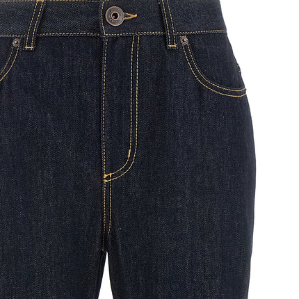 Alexander McQueen Blue Cotton Flared Jeans