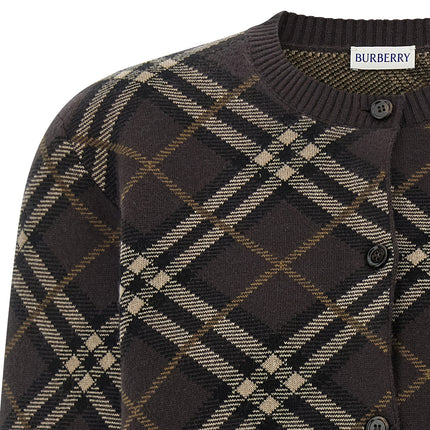 Burberry Brown Wool Cardigan
