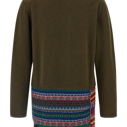 Comme Des Garçons Bicolor Wool Cardigan