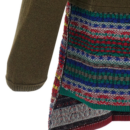 Comme Des Garçons Bicolor Wool Cardigan