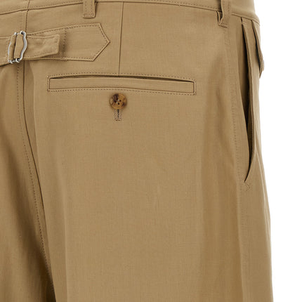 Comme Des Garçons Beige Cotton Casual Pants