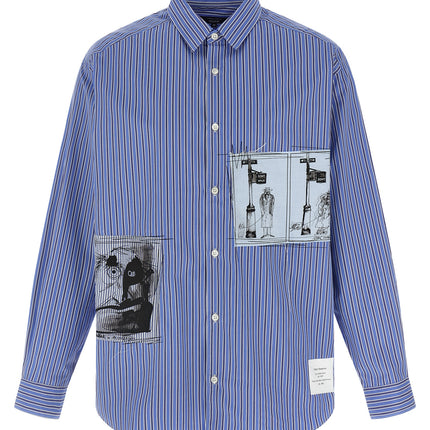 Comme Des Garçons Blue Cotton Blouse