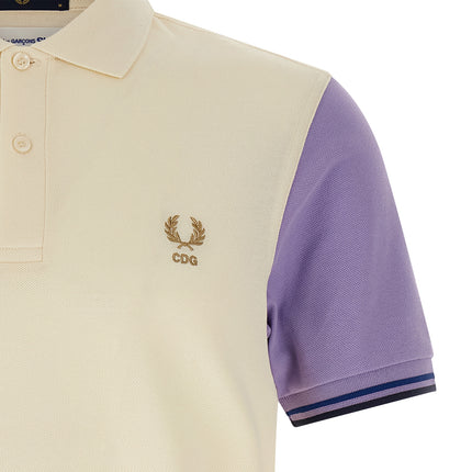 Comme Des Garçons White Cotton Polo Shirt