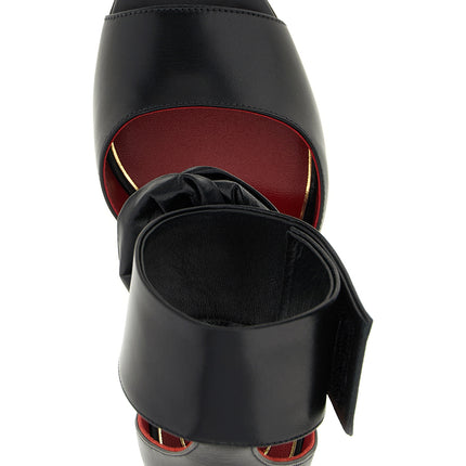 Valentino Garavani Black Calfskin Stiletto Heel Sandals