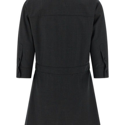 Gucci Gray Wool Short Dress