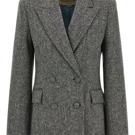 Valentino Garavani Gray Virgin Wool Blazer