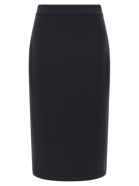 MONCLER GENIUS Black Polyester Midi Skirt