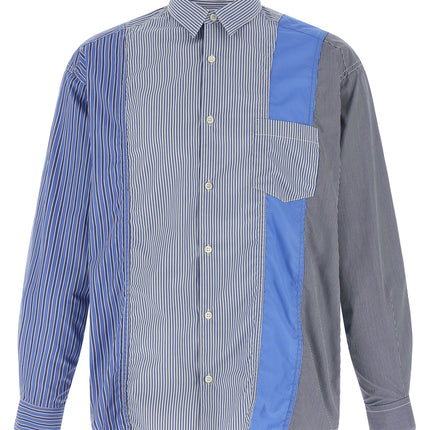 Comme Des Garçons Blue Cotton Blouse