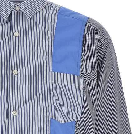 Comme Des Garçons Blue Cotton Blouse