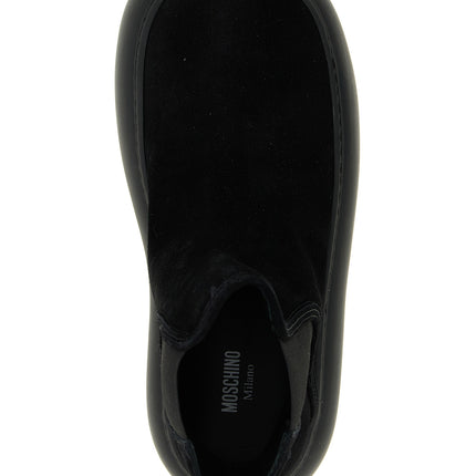 Moschino Black Calfskin Chelsea Boots