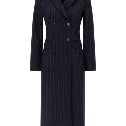Alberto Biani Blue Virgin Wool Coat