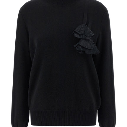 Ferragamo Black Virgin Wool Cardigan