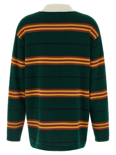 Guest in Residence Bicolor Cashmere Polo Shirt