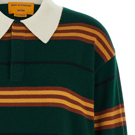 Guest in Residence Bicolor Cashmere Polo Shirt