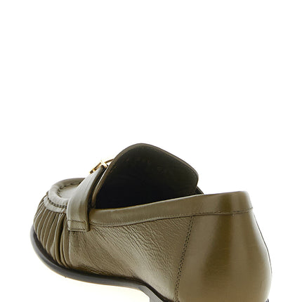 Fendi Bicolor Lamb Leather Slip-On Loafers