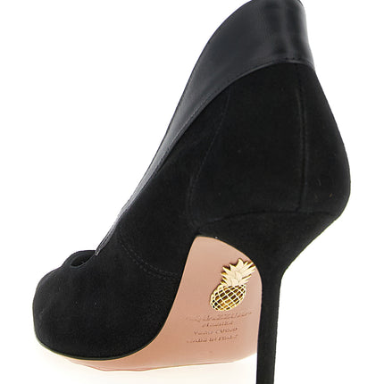 Aquazzura Black Goatskin High Heel Pumps