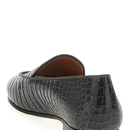 Aquazzura Black Calfskin Slip-On Loafers