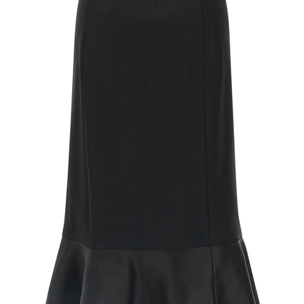 Fendi Black Virgin Wool Midi Skirt