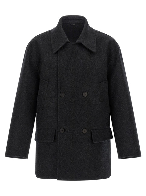 Fendi Gray Virgin Wool Coat
