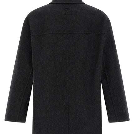 Fendi Gray Virgin Wool Coat
