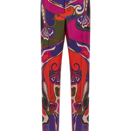 Emilio Pucci Multicolor Silk Casual Pants