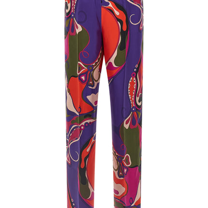 Emilio Pucci Multicolor Silk Casual Pants