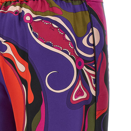 Emilio Pucci Multicolor Silk Casual Pants