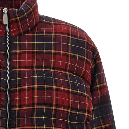 Off-White Bordeaux Cotton Full-Length Jacket