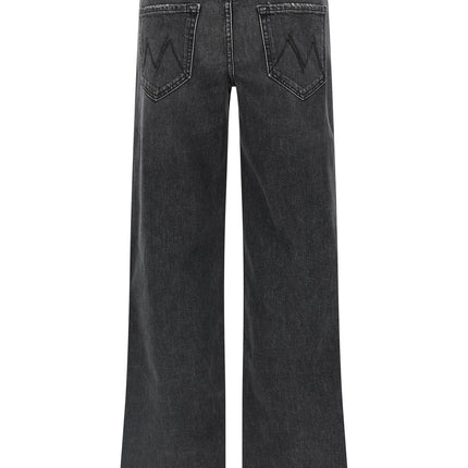 Mother Denim Black Cotton Straight-Leg Jeans