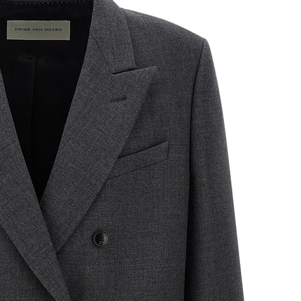 Dries Van Noten Gray Wool Coat