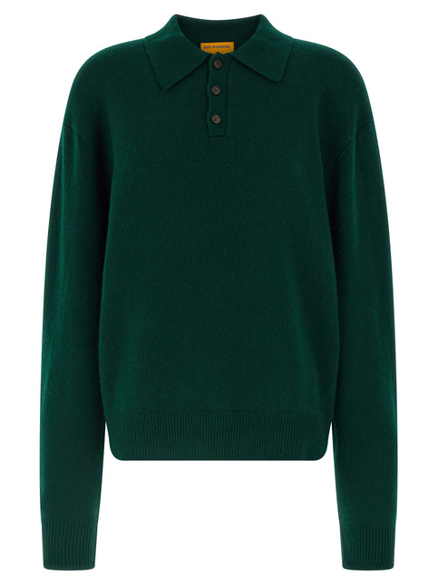 Guest in Residence Bicolor Cashmere Polo Shirt