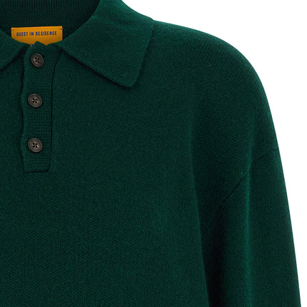 Guest in Residence Bicolor Cashmere Polo Shirt