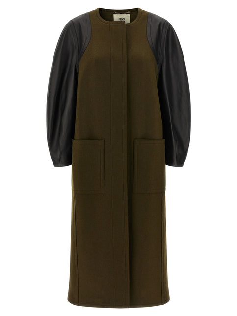 Fendi Bicolor Viscose Coat