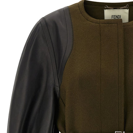 Fendi Bicolor Viscose Coat