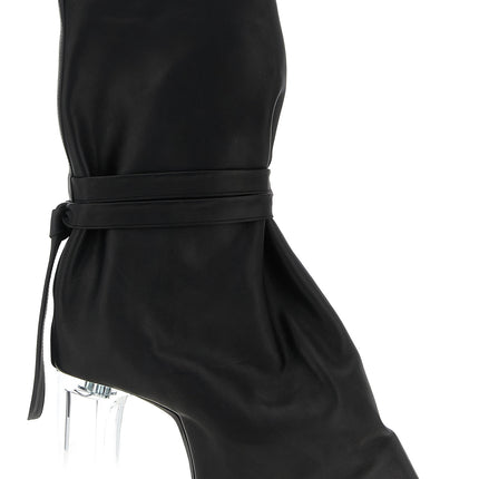 Rick Owens Black Cowhide Ankle Boots